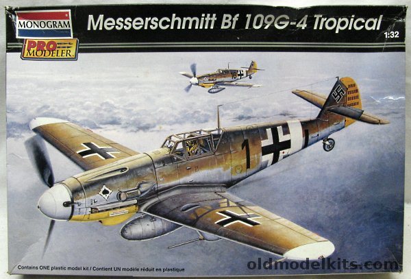 Monogram 1/32 Messerschmitt Bf 109 G-4 Tropical, 85-5981 plastic model kit